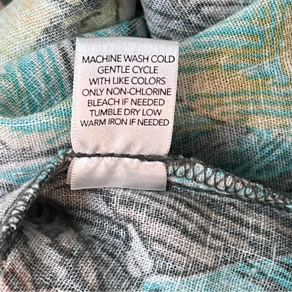 Nwt Christopher & Banks Linen Blend Tropical Print Side Zip Skirt, 12 Petite. — image 6 of 8